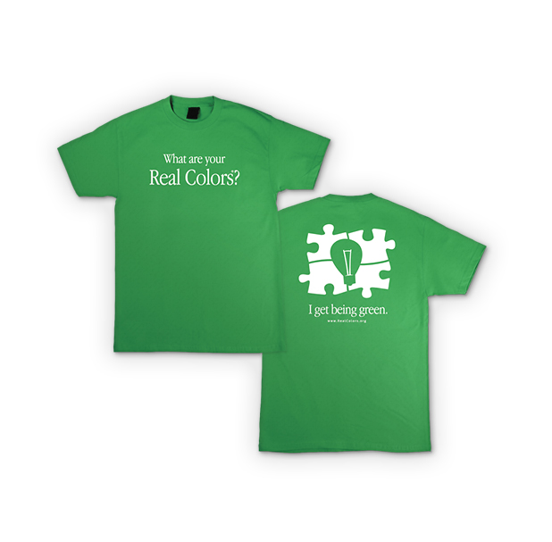 Real Colors T-shirt – I Get Being Green - Real Colors